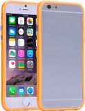 Merkloos iPhone 6 Plus / 6S Plus Hoesje - Oranje - Plastic + TPU Bumper Frame