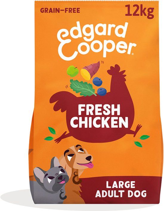 Edgard & Cooper Free-Run Chicken Adult Kip&Mango&Bessen - Hondenvoer - 12 kg