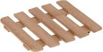 Gerimport Set van 3x stuks pannenonderzetter van hout vierkant 15 x 15 cm