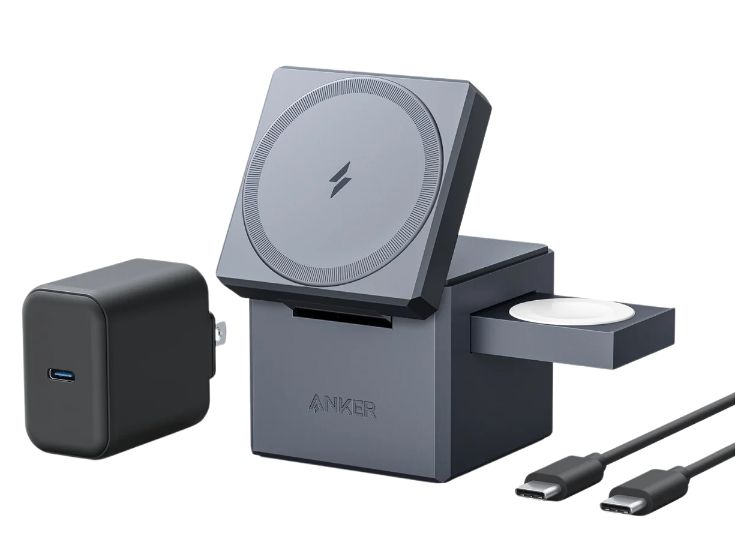 Anker 3-in-1 Cube Oplader met MagSafe - 30W - Zwart