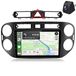 Autoradio avec caméra, GPS, DAB+, Wi-Fi, Bluetooth, USB. Processeur 4 cœurs, 4 Go de RAM + 64 Go de stockage, compatible Carplay et Android Auto. Adapté aux modèles VW Tiguan 5N 1 NF de 2007 à 2016