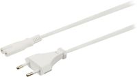 Good Connections C7 (recht) - CEE 7/16 (recht) stroomkabel - 2x 0,75mm / wit - 7,5 meter