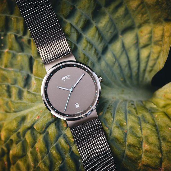 Boccia Titanium 3615.01 horloge - Staal - Grijs - 38 mm