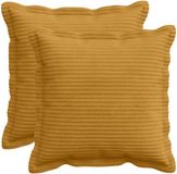vidaXL - Kussensloop - 2 stuks - Corduroy - Geel - 45 x 45 cm