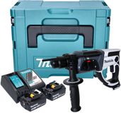 Makita DHR 202 RGJW Accuklopboormachine 18 V 20 mm 2.0 J wit + 2x accu 6.0 Ah + lader + Makpac