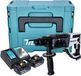 Makita DHR 202 RGJW Accuklopboormachine 18 V 20 mm 2.0 J wit + 2x accu 6.0 Ah + lader + Makpac
