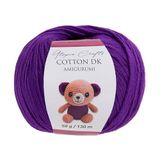Utopia Crafts Amigurumi Katoenen DK-garen om te haken en te breien, 50% katoen, 50% gemengd acryl, 50 g (1, paars)