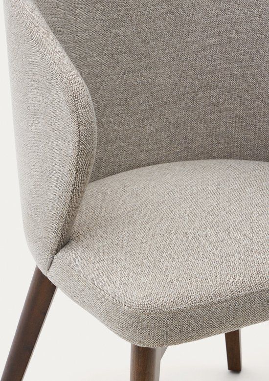 Kave Home Darice Eetkamerstoel - Bruin - Massief Beukenhout - Landelijk