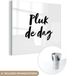 MuchoWow® Glass Painting 50x50 cm - Acrylic Glass Painting - Carpe diem - Text - Seize the day - Quotes - Photo on glass - Paintings