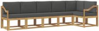 vidaXL - Buiten - bank - set - 6 - st - Wit - en - antracietkleurig - Polyester