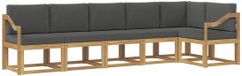 vidaXL - Buiten - bank - set - 6 - st - Wit - en - antracietkleurig - Polyester