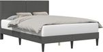 vidaXL Bedframe met hoofdeinde Donkergrijs 160 x 200 cm Corduroy stof