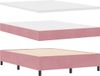 vidaXL Boxspring bed met hoofdeinde Roze 190 x 140 cm Fluweel