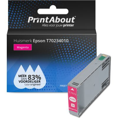 PrintAbout Huismerk Epson T70234010 Inktcartridge Magenta