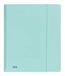 Favorit 400116601 ordner met 3 kleppen en elastiek P@STEL binnenformaat 24 x 33 cm rug 0-1, pastelblauw