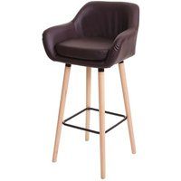 Barkruk Malmö T381, barkruk counterkruk MVG-gecertificeerd ~ kunstleer, bruin