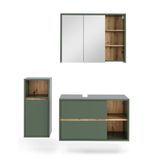 Vicco Badkamermeubelset Viola, Groen/Artisanaal eiken, 3-delig