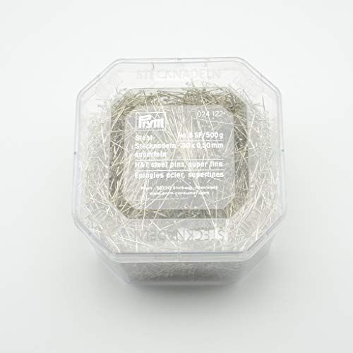 Prym 024122 Spelden - 0,50 x 30 mm - Zilverkleurig - 500 g - Kunststof doos - Staal - 30 x 0,5 mm
