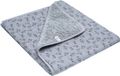 Snoozebaby Wiegdeken 75 x 100cm - Wieglaken 100% biologisch katoen - Baby Deken TOG 2.0 Cloudy Grey - Grijs