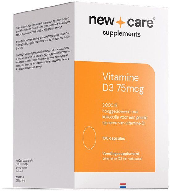 New Care Vitamine D3 75mcg - 180 capsules
