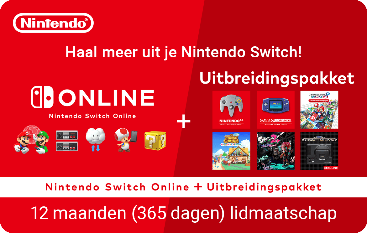 Nintendo Switch Online + Uitbreidingspakket (Individueel lidmaatschap) -