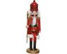 Decoris Kerstbeeldje Kunststof Notenkraker Poppetje/Soldaat Rood 28 cm
