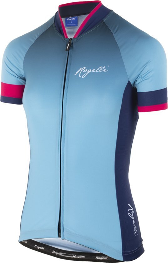 Rogelli Flow Fietsshirt - Dames - Maat XS - Blauw/Roze