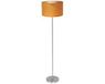 Mexlite Vloerlamp Noor 4431ST – Metalen en textiele vloerlamp van Mexlite, trendy design, hoogte 144 cm, goud velours kap met geborsteld staal, ideaal voor binnengebruik.