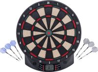 Engelhart Longfield Elektronisch Dartboard – Inclusief 6 Softtip Pijlen & 26 Spellen (185 Variaties) – LCD Scoreweergave, Geluids- en Muziekeffecten – Tot 8 Spelers