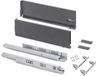 Emuca Buitenste lade Vertex, met 3D-regeling, hoogte 178mm, 40kg, paneeldikte van 18mm, diepte 500mm