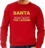 Bellatio Decorations Santa sweater / outfit / the man / the myth / the legend rood voor heren - Kerst kleding / Christmas outfit XL