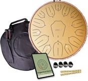 Orakl Tongue Drum Elysium Zonnegloed Goud – Incl. Lesboek – Handpan ø 35 cm