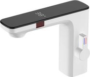 Merkloos Moderne Wastafelkraan met Sensor en Digitale Display - Chroom Afwerking