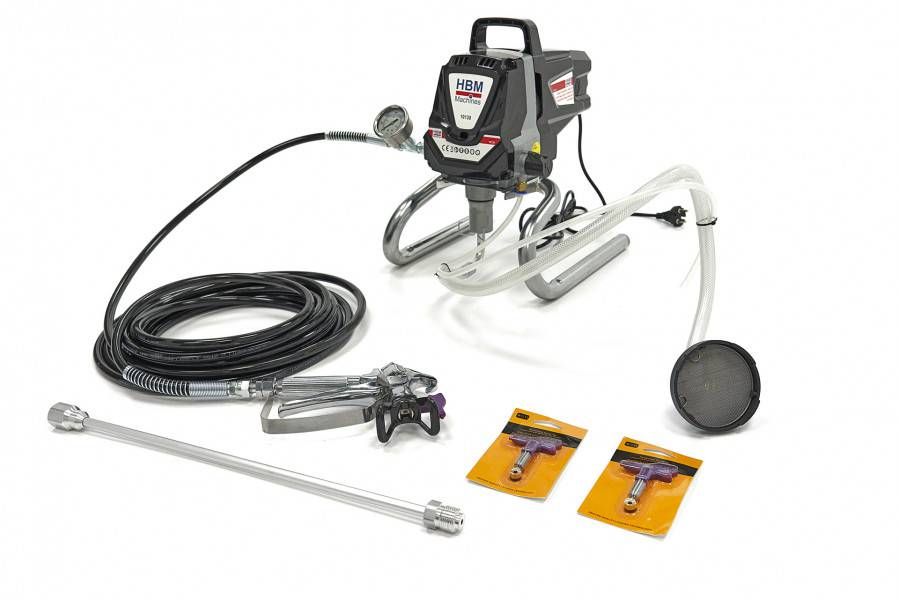 HBM Hogedruk Airless Verfspuitmachine 1010 Watt - 1 jaar garantie