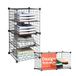 Avilia Rek van ijzeren rooster, 4 niveaus, ruimtebesparend, voor keuken, badkamer en kantoor, modulair design en eenvoudig te monteren