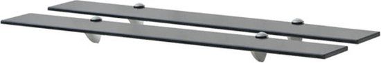 vidaXL zwevende schappen 2 stuks 80x20 cm 8 mm glas