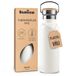 Bambaw 500ml Roestvrijstalen Thermosfles, Milieuvriendelijke Herbruikbare Fles, Dubbelwandige Waterfles 500ml, Metalen Drinkfles – Sneeuwwit