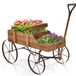COAST™ Coast Flower Stand support de fleurs en bois boîte à fleurs automatique support de plantes pour jardin 62 x 34 x 60 cm marron