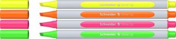 Schneider Schrijfwaren Schneider Shine-Up markeerstiften - Etui met 4 stuks - Assorti kleuren