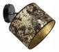 Light-Home WERONA Suspension/Applique abat-jour en tissu 20 cm noir/or