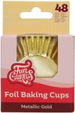 FunCakes Folie Baking Cups - Metallic Goud - pk/48 - Cupcake Vormpjes Papier