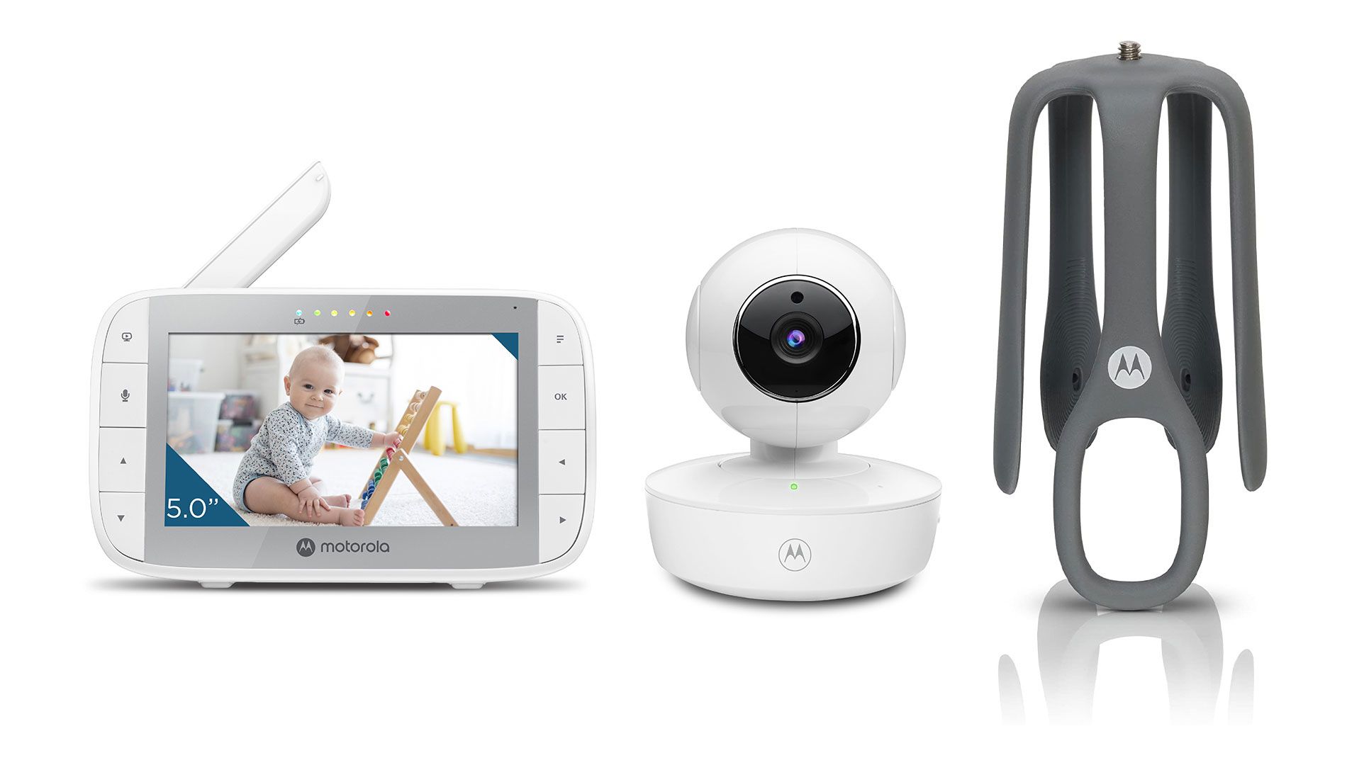 Motorola VM55 Babyfoon met Camera - 5-inch Kleurendisplay - 300m Bereik - Nachtzicht - Terugspreekfunctie