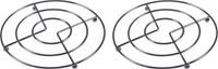 Merkloos Pannenonderzetters - 2x - Chroom Metaal - Diameter 17 cm