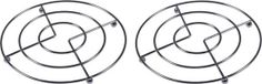 Merkloos Pannenonderzetters - 2x - Chroom Metaal - Diameter 17 cm