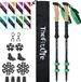 Unyqoos® Bâtons de trekking en fibre de carbone - Jeu de 2 - Pliable et télescopique - Super léger