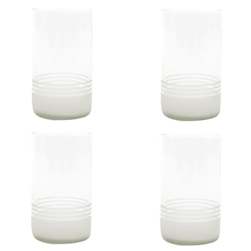 Point-Virgule Set of 4 Glasses Made of Upcycled Glass Clear 400ml