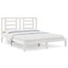 vidaXL Massief Grenenhouten Bedframe Wit 160x200 cm