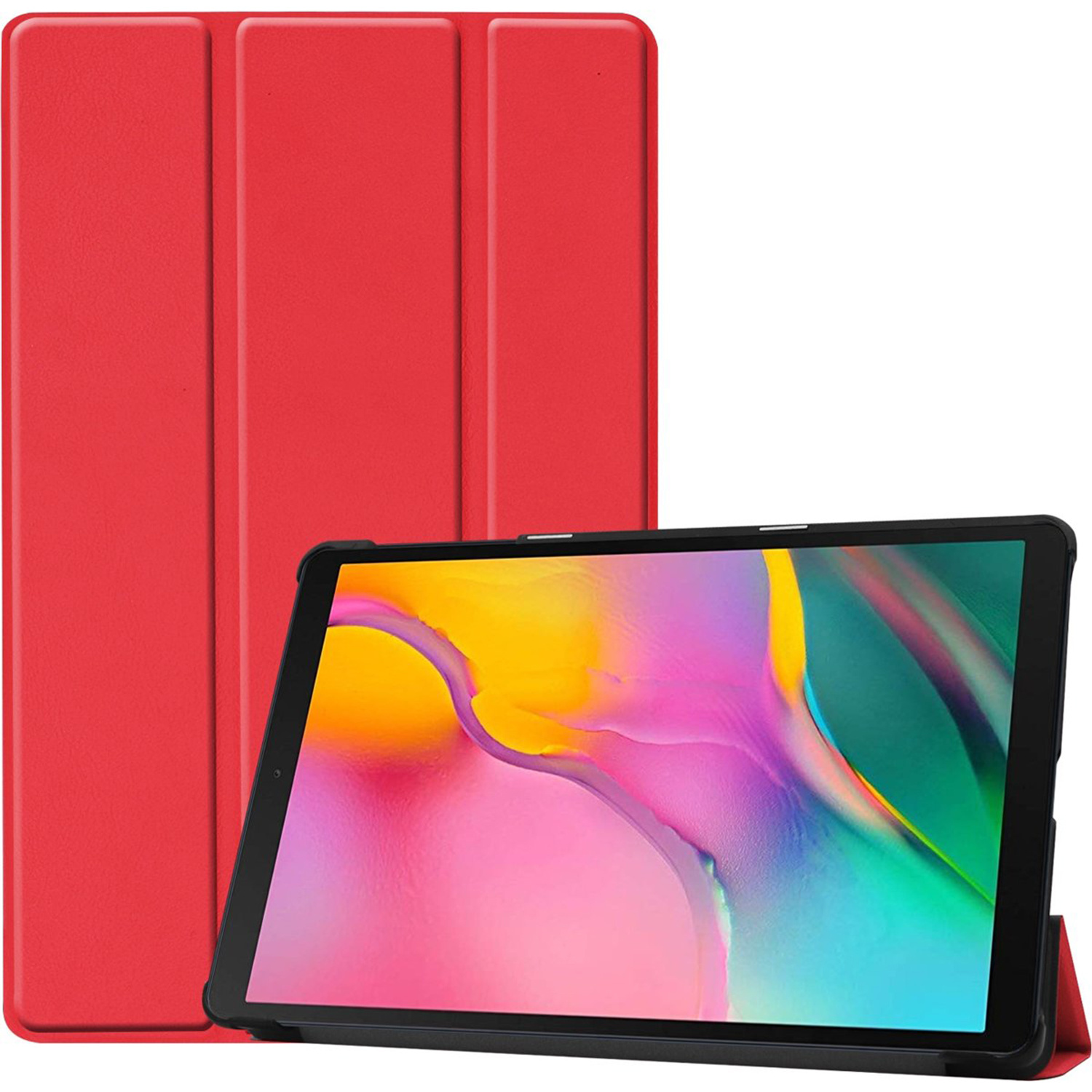 imoshion Trifold Bookcase Samsung Galaxy Tab A 10.1 (2019) tablethoes - Rood