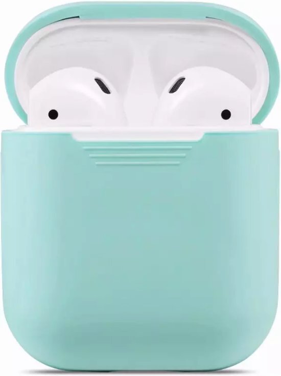 KELERINO. Airpods Silicone Case Cover Hoesje voor Apple Airpods - Mintgroen Let op: Airpods worden niet meegeleverd