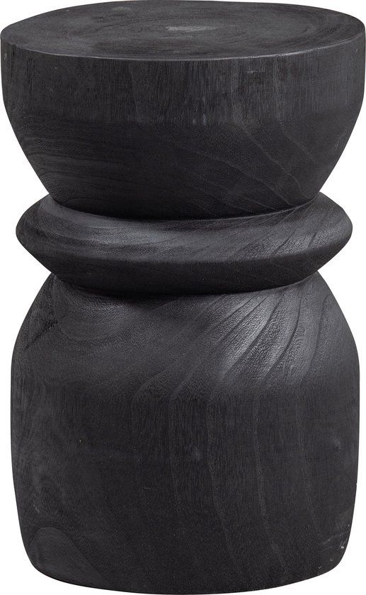 WOOOD Bikkel Stool - Black - Wooden - 40x28x28 cm